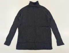 mizuiro ind　ミズイロインド　ウール混リブタートルネックニットセーター