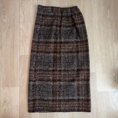 チェック柄　タイトスカート