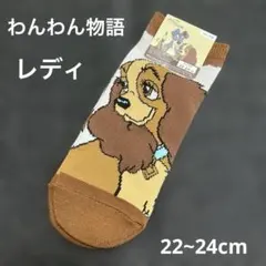 わんわん物語★レディとトランプ・レディ・キャラクターソックス 22-24cm