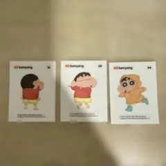 한국 한정 짱구 Samyang ステッカー 3枚 3・4・10番