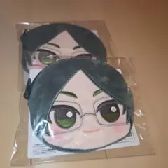 【2点】桃源暗鬼　ちびぐるみカラビナ付きフェイスポーチ　遊摺部従児