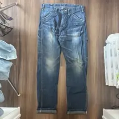 00s Lee デニムペインターパンツ Mサイズ ヴィンテージ加工 日本製