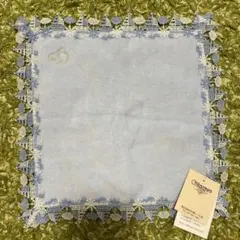 Chikazawa 水色 レースハンカチ 近澤レース店