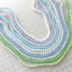 ボタンカットガラス　6×5mm ✽ 10 連 まとめ売り　no. 147