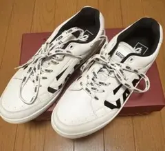 【箱付き】VANS バンズ スニーカー 27.5cm ホワイト 白 デカロゴのサムネイル