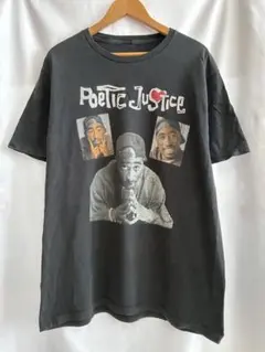 2PAC ポエティックジャスティス Tシャツ M相当 黒 ムービーT ラップT