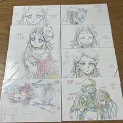 鬼滅の刃 原画ポストカード8枚セット真菰 錆兎 鱗滝 炭治郎 禰豆子 おまけつき