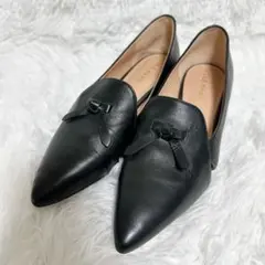 COLE HAAN ビオラ スキマー 5.5 ポインテッドトゥ ブラック リボン