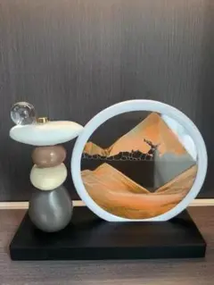 抽象的な山の景色の立体オブジェ