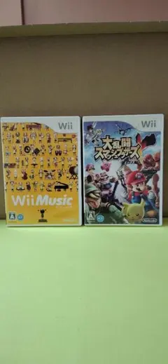 Wii Music & 大乱闘スマッシュブラザーズX 　2本セット取説なし