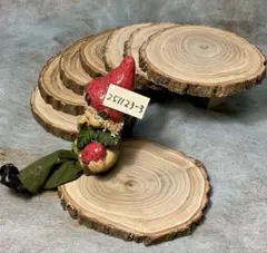 丸太 輪切り ナラ　10.5㎝×1㎝厚　切り株251123-3