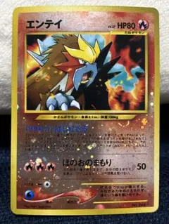 渦巻きあり 旧裏エンテイ プレミアムファイル2 0213-11 エンテイ 旧裏 プレミアムファイル2 ポケモンカード プロモ 渦巻き