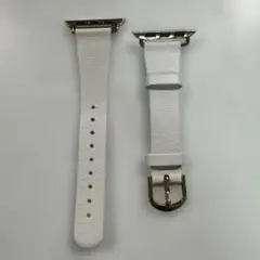 apple watch バンド 40mm レザー シリーズ6 ホワイト