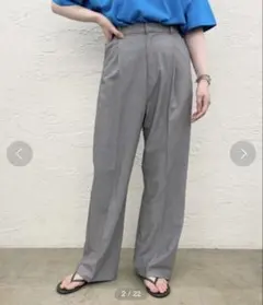 CIAOPANIC チャオパニック　センタープレススラックスパンツ　グレー　S