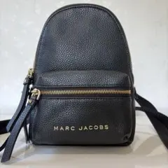 マークジェイコブス バックパック ミニリュック 本革 レザー 黒 ゴールド金具