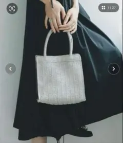 スクエアトートバッグ　仕切付き