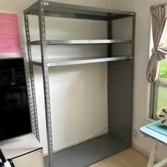 グレー スチールラック 4段