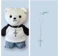 BE:FIRSTぬいぐるみ用ネックレス　クロム風　クロスネックレス