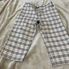 バーバリーロンドン クロップドパンツ ノバチェック 赤ホースロゴ