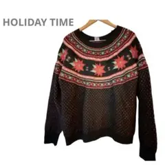 海外古着【HOLIDAY TIME 】クリスマスニット XL/XG