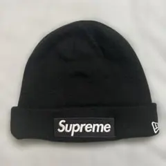 Supreme New Era Box Logo ニット帽 ビーニー 黒 - メルカリ