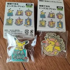 ピカチュウ　暗闇で光るピンズコレクション