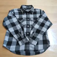 COMME CA ISM チェック柄長袖シャツ 130A