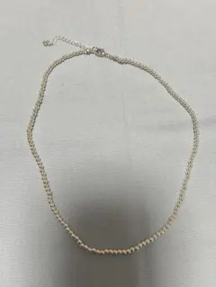 シルバービーズネックレス　ハンドメイド