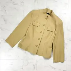 美品 マダムジョコンダ ウール100％ジャケット ベージュ 11*LD926のサムネイル
