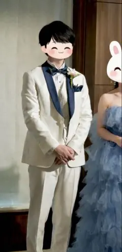 新郎タキシード コンプリートセット　［タキシード上下セット➕小物関連］