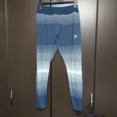 adidas グラデーションブルー タイツ Mサイズ