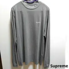 【極美品‼️】Supreme モックネック　長袖　メンズ　グレー　大きめSサイズのサムネイル