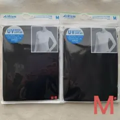 【新品】ユニクロ エアリズム UVカット クルーネック シルクブレンド M2枚