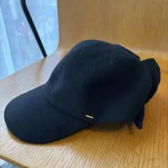 ca4la カシラ　リボン付きキャップ バックリボン　ブラック