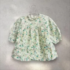 dave&bella 花柄コーデュロイワンピース 80 グリーン