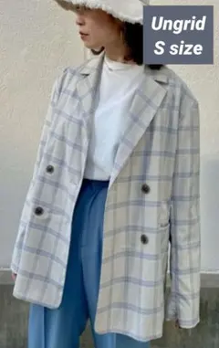 即日発送 Ungrid スリーブデザインチェックジャケット