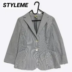 STYLEME テーラード シャツジャケット ストライプ 9 東京スタイル Mのサムネイル