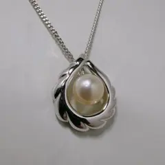 TASAKI タサキ シルバー あこや 真珠 円形 揺れるパール ネックレス