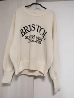 ジェットセットソロプラス　FONT LAB コットン長袖セーター アイボリー