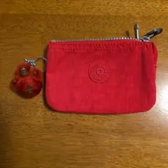Kipling ポーチ レッド モンキーチャーム付きのサムネイル