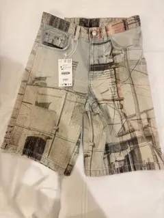 ZARA プリント デニム ショートパンツのサムネイル