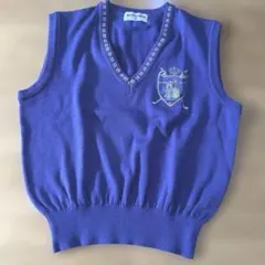 紫の刺繍入りゴルフベスト