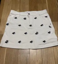 PEARLY GATES 刺繍スカート ホワイト
