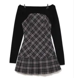 Andmary Selena check mini dress