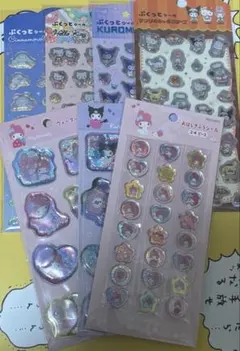 マイメロディー　クロミ　サンリオ　ウォーターシール　おはじきふうシール