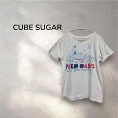 CUBE SUGAR キューブシュガー＊カットソー Tシャツ　ホワイト　Mのサムネイル