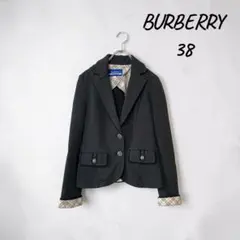 BURBERRY ノバチェック テーラードジャケット 38 黒 ホースロゴのサムネイル