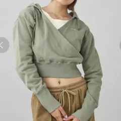 X-girl スウェット　2PIECE TOPS ロンT 2点セット　オリーブ