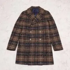 TAGLIATORE チェック柄ウールモヘヤアルパカダブルチェスターコートのサムネイル
