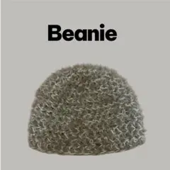 ビーニー ハンドメイド 手編み ニット帽 編み物 クラッシャーハット